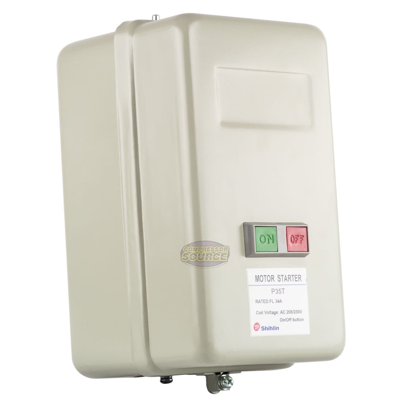 5 HP Single Phase Magnetic Starter Motor Control 220 - 240 Volt Power Buttons