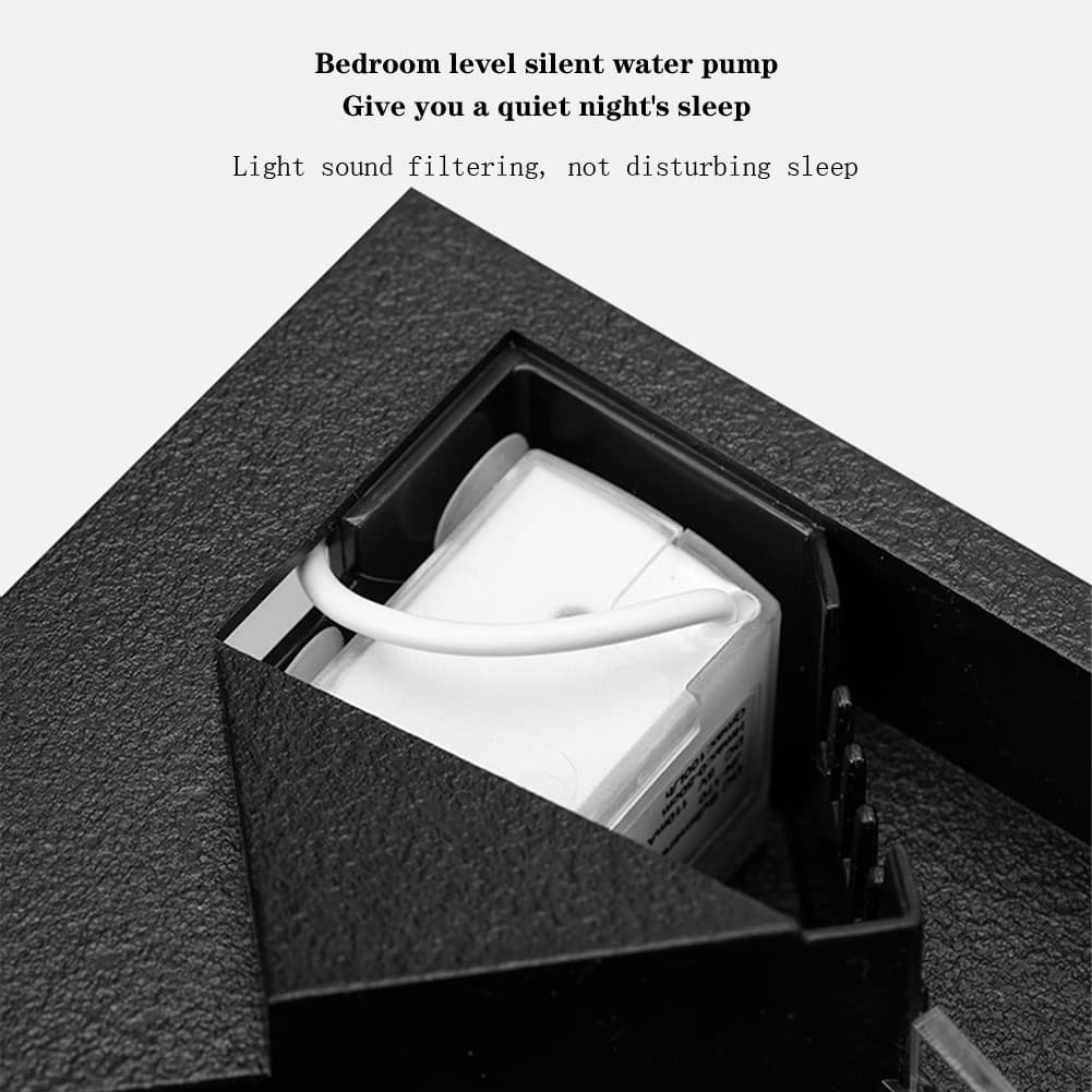 Small Fish Tank Aquarium w/ Light Water Pump Clear Cover Ecological Cycle System 5