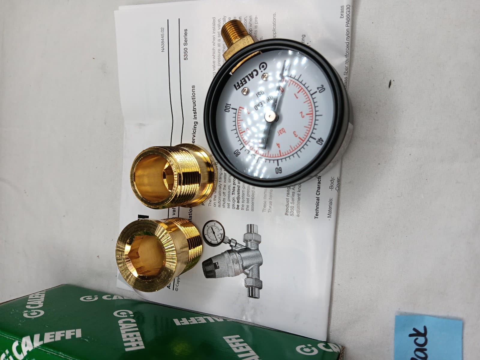 Caleffi 535051A Automatic Filling Valve 3/4" Male NPT 5