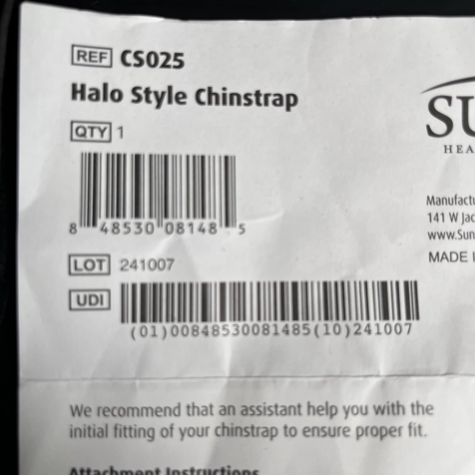 Halo Style Chinstrap one size fits most 2