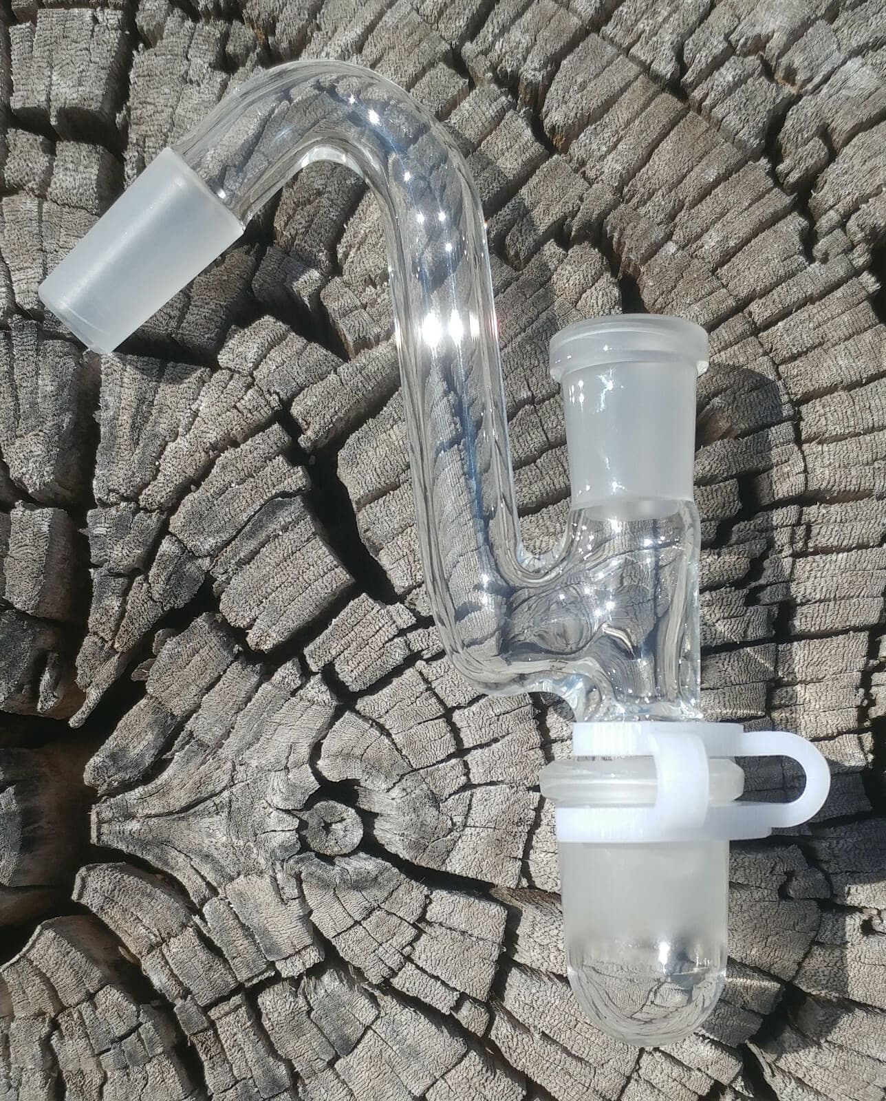 14mm Female - 14mm Male 45 Degree Glass Drop Down Reclaim Removable Jar USA  3