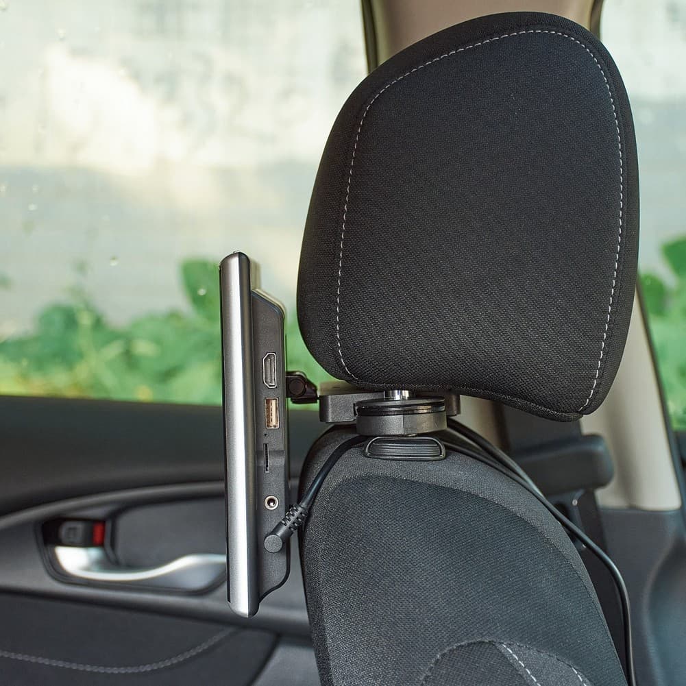 9" Black Car Headrest Android Monitor Back Seat Touch Screen w/ USB Bluetooth FM 6