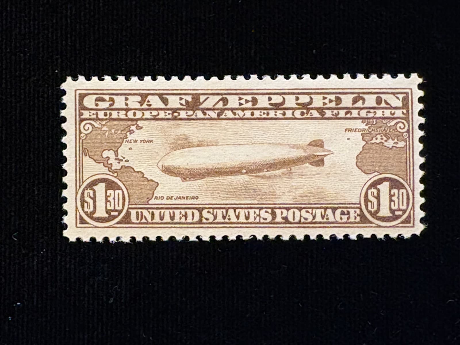 U.S: MINT #C14 NEVER HINGED OG CV $575