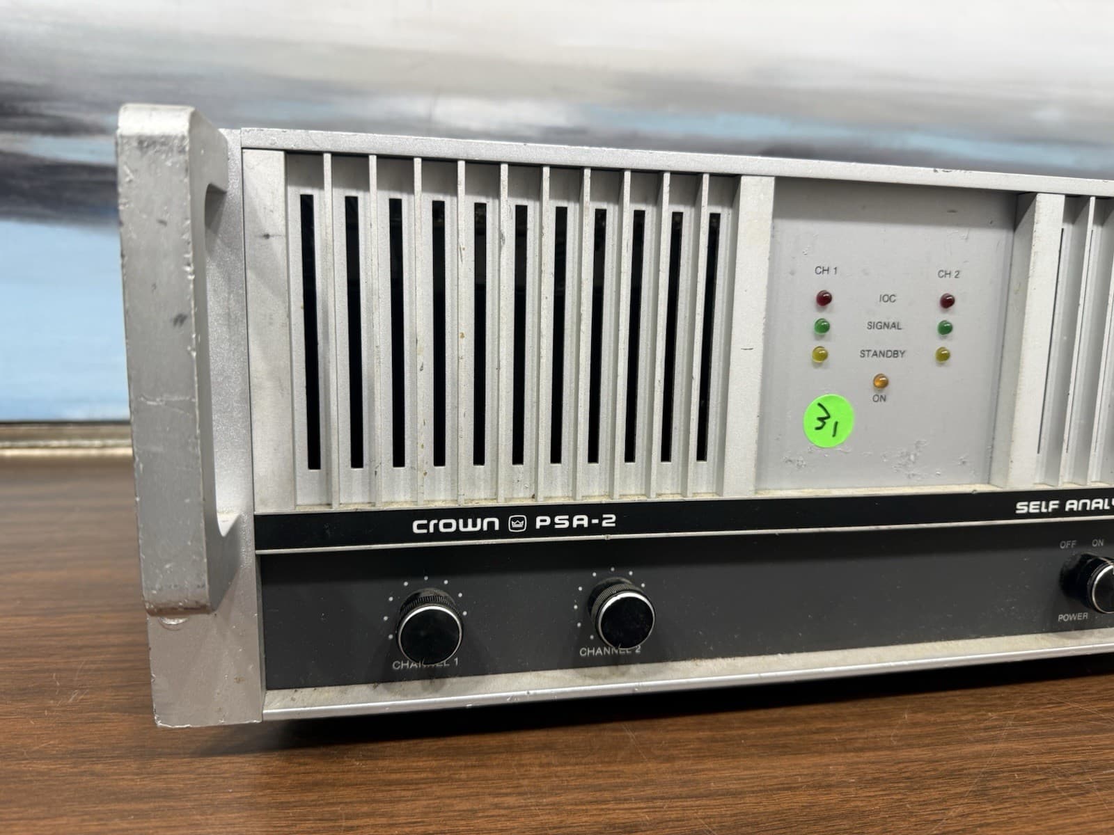 Crown PSA-2 Self-Analyzing Stereo Power Amplifier AS-IS, NOT WORKING, FOR PARTS 2