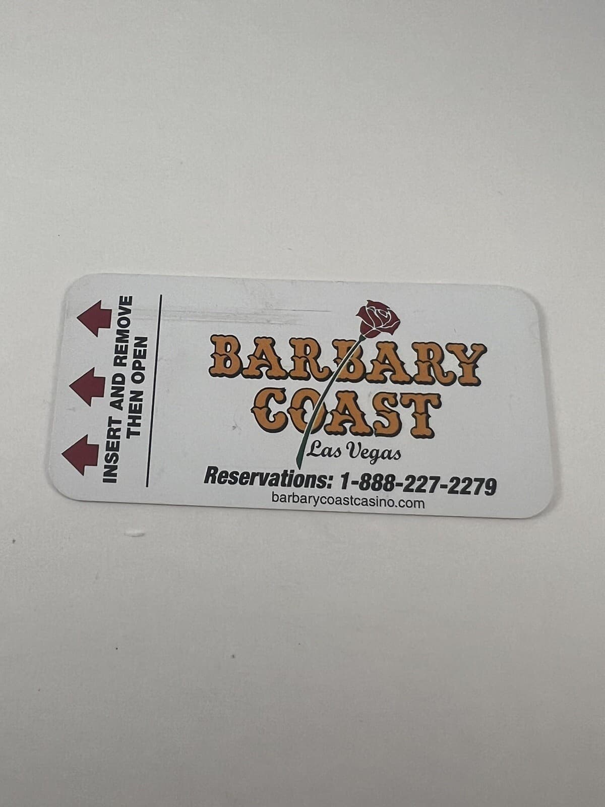 Barbary Coast Las Vegas Hotel Room Key Card