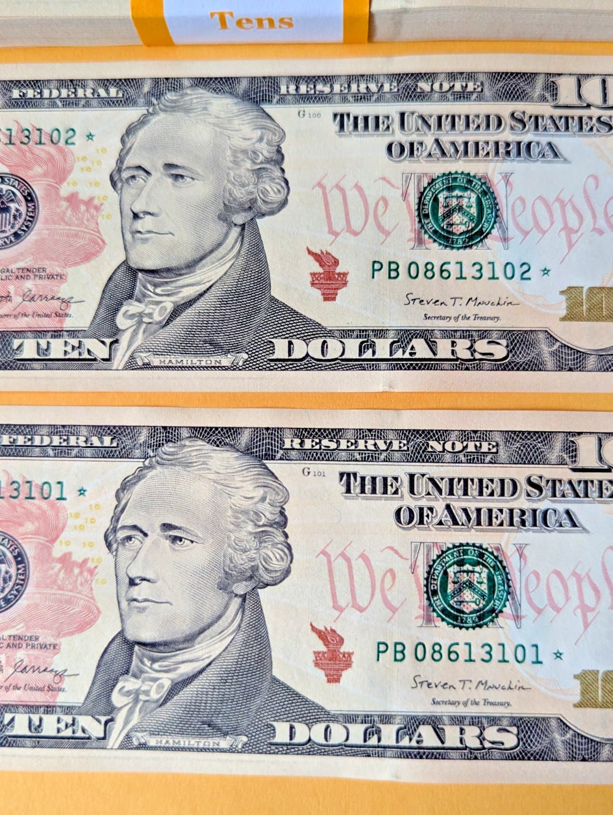 2017A $10 Star Note REP • Uncirculated BEP Fresh • Rare Sequential Bill 10 pcs 4