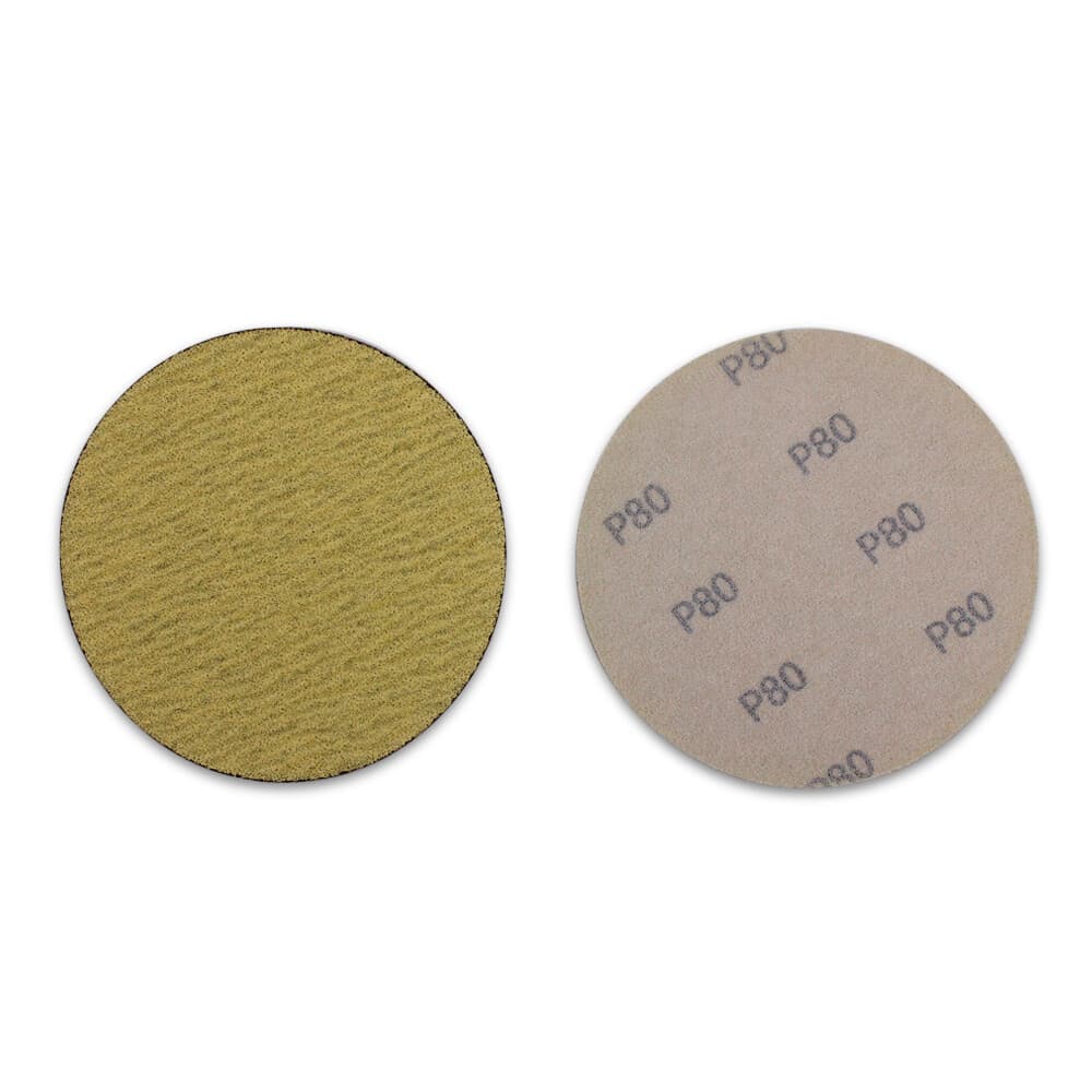 100 Pack - 5" Inch 120 Grit No Hole Hook & Loop Sanding Discs Orbital DA Disks 2