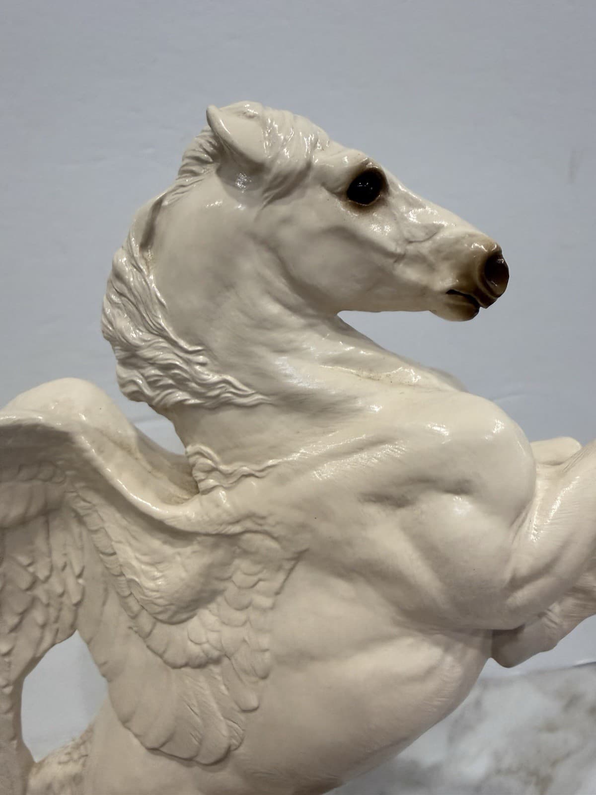 WINDSTONE EDITIONS PEGASUS Statue White Stallion Rearing Retired MelodyPena 1991 3