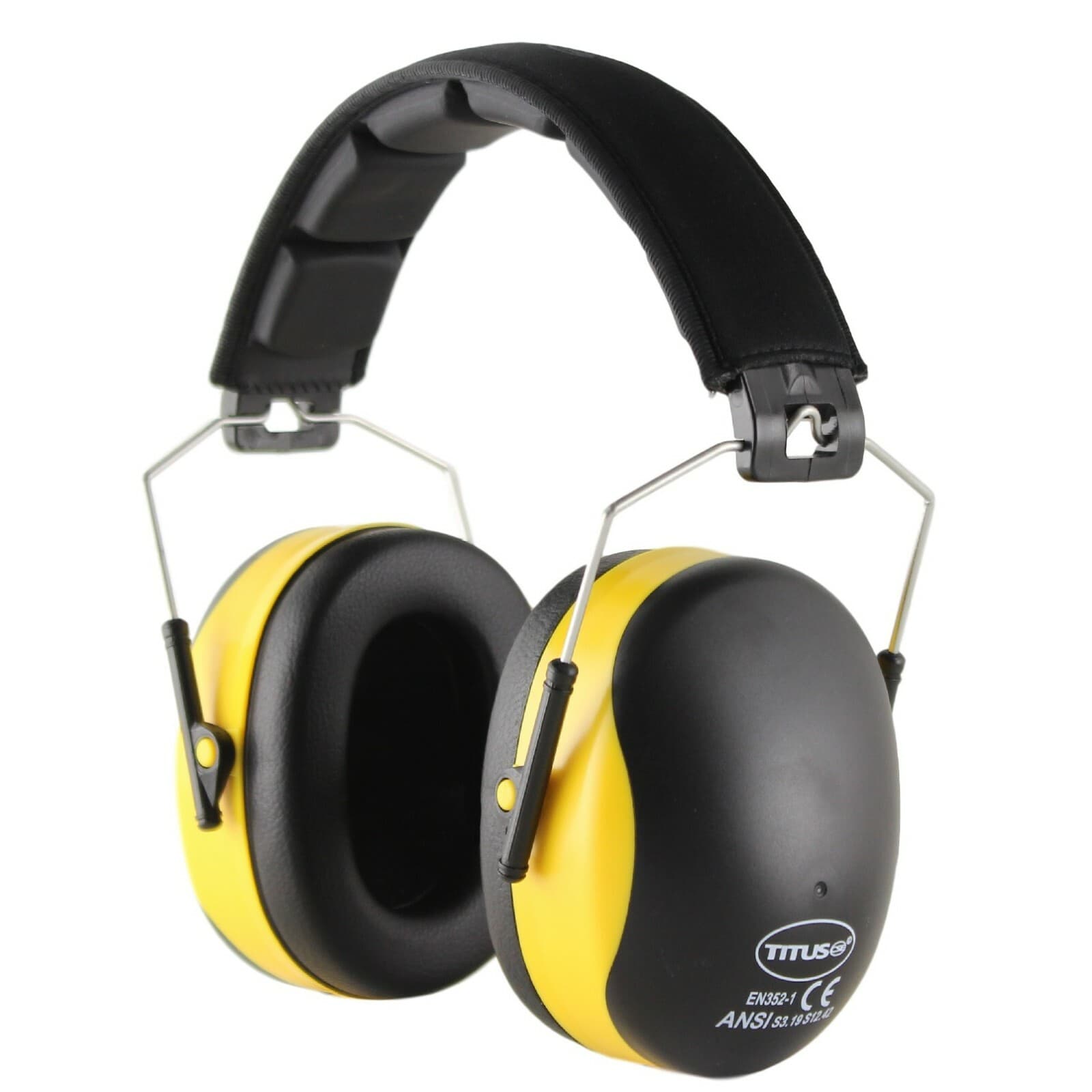 TITUS PREMIUM 37 NRR EARMUFFS HEARING PROTECTION NOISE REDUCTION w/ CASE USA  5