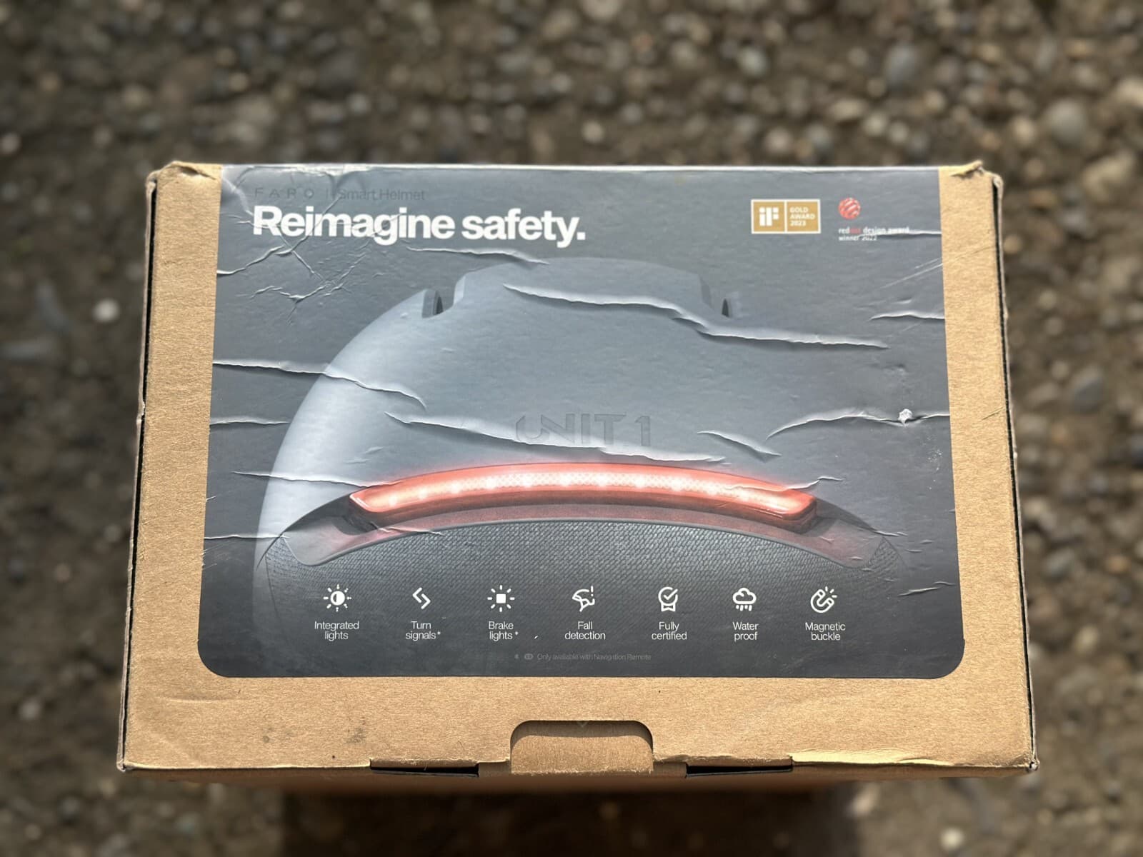 Unit 1 Stingray Waterproof Smart Helmet with Mips Impact Safety System - Large