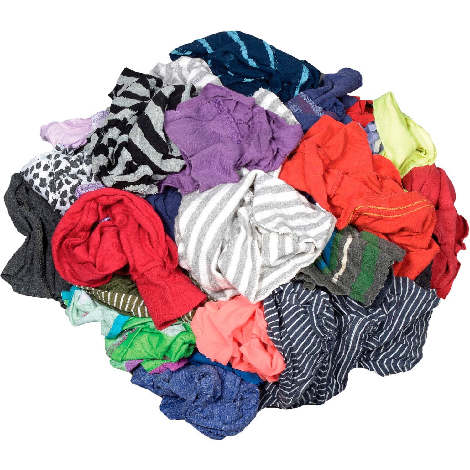 Global Industrial 10 Lb. Box Recycled Cut Rags Mixed Colors 2