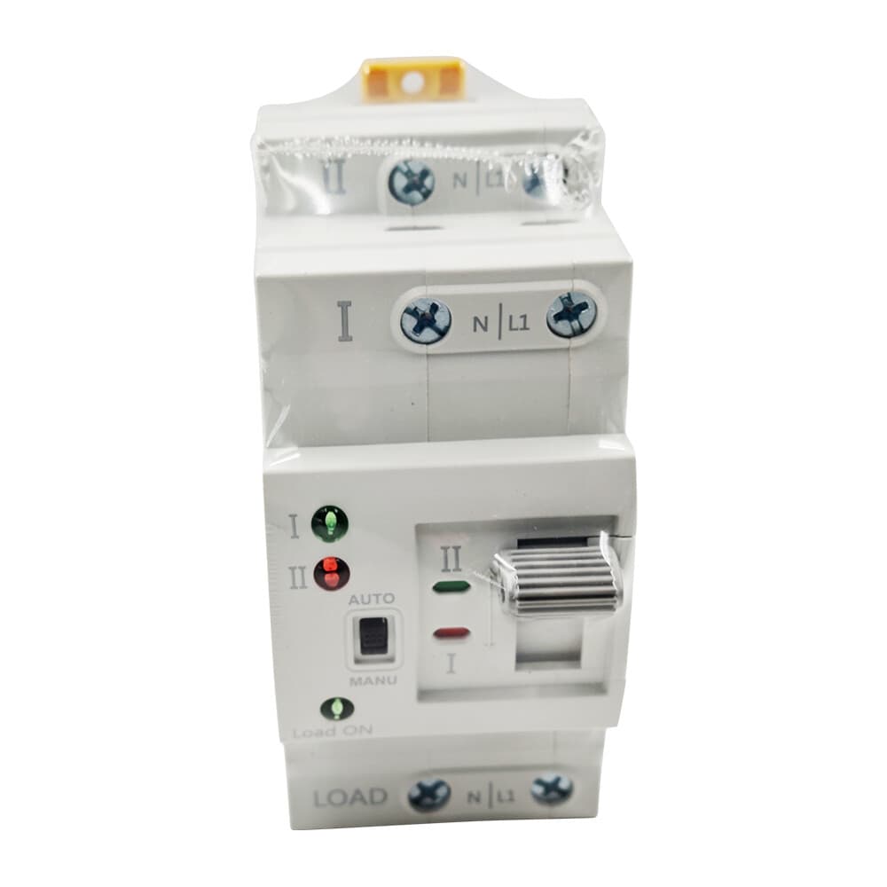 Mini Dual Power Automatic Transfer Switch Grid to Alternator 2P 63A 110V NEW 3