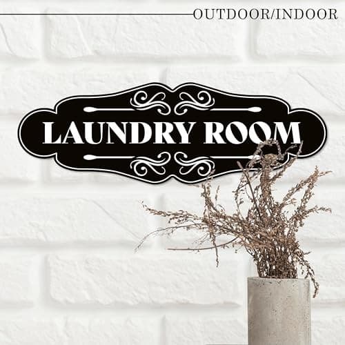 Laundry Room Sign for Door - 9x3 Dibond Laundry Decor for Room  4