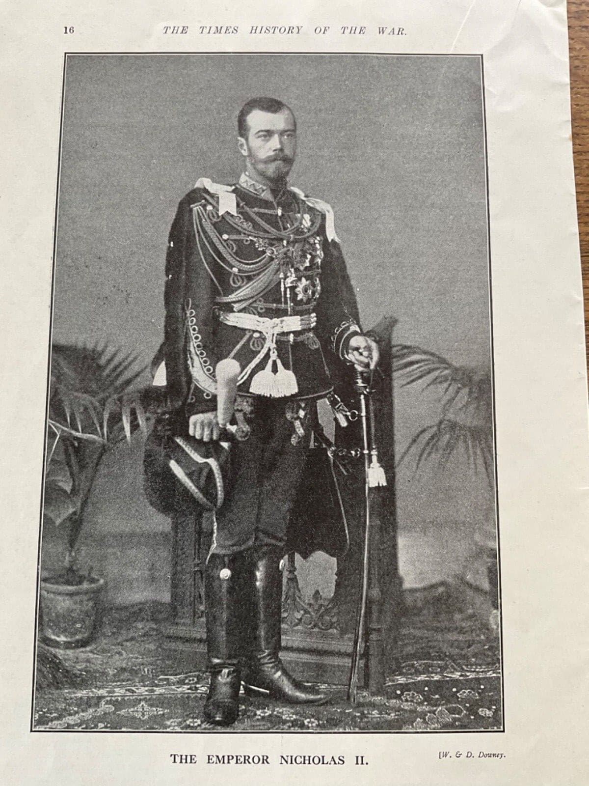 Antique WW1 Print 1914 Russian Emperor Nicholas ll Alexandrovich Romanov Russia