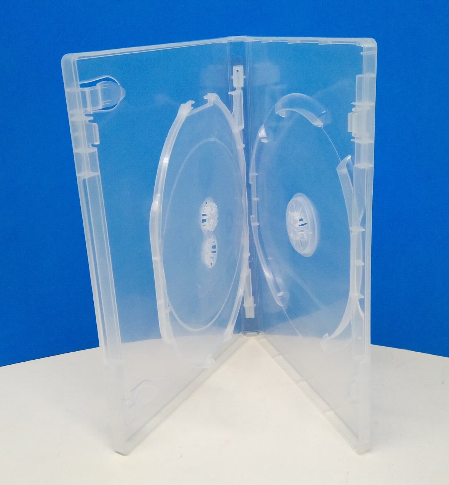 Lot Of 2  (Transparent)  3 Disc DVD Replacement Cases 3