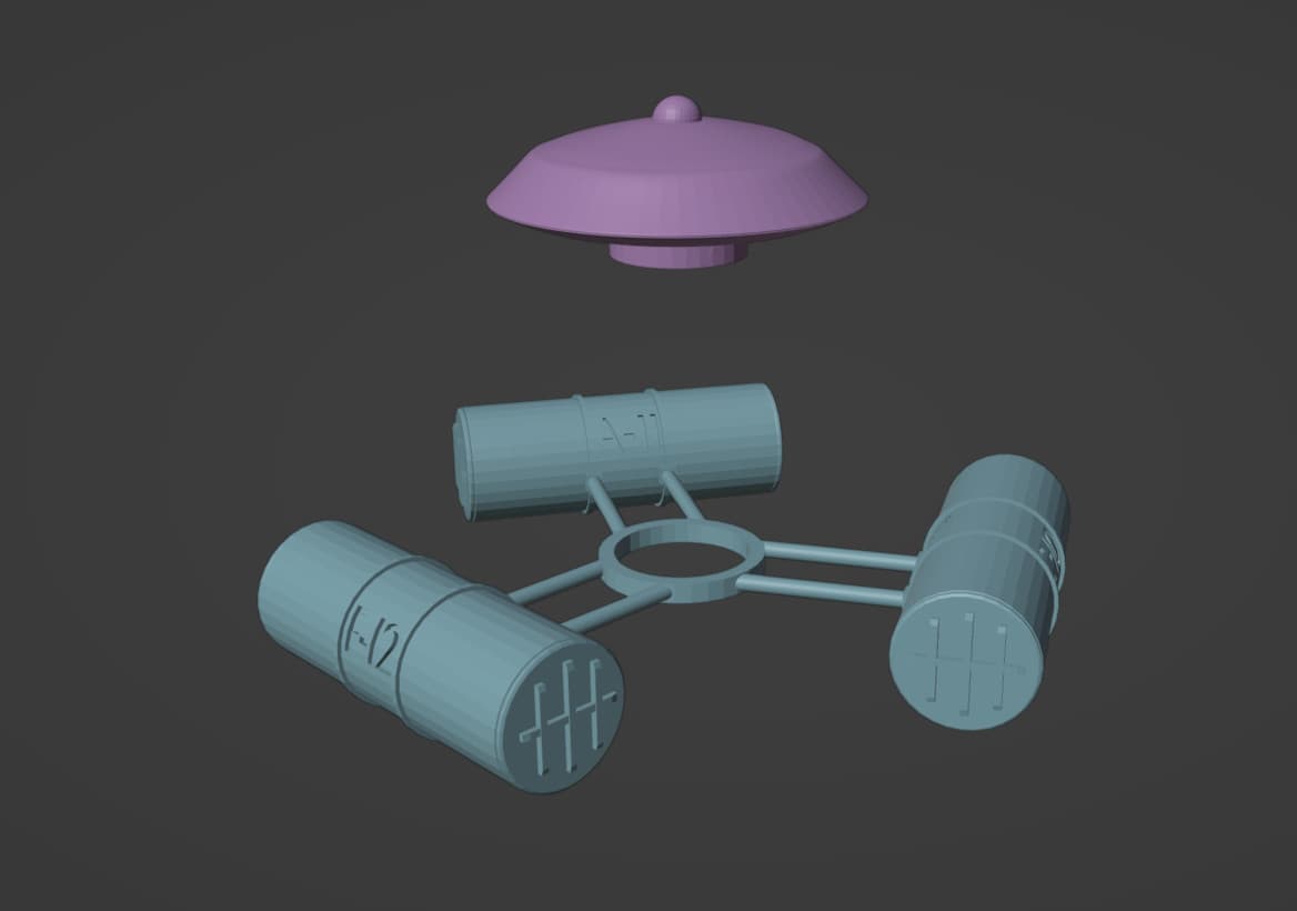 Lost In Space Jupiter 2 Fuel Barge - Haunted Lighthouse - 3D Printed 2