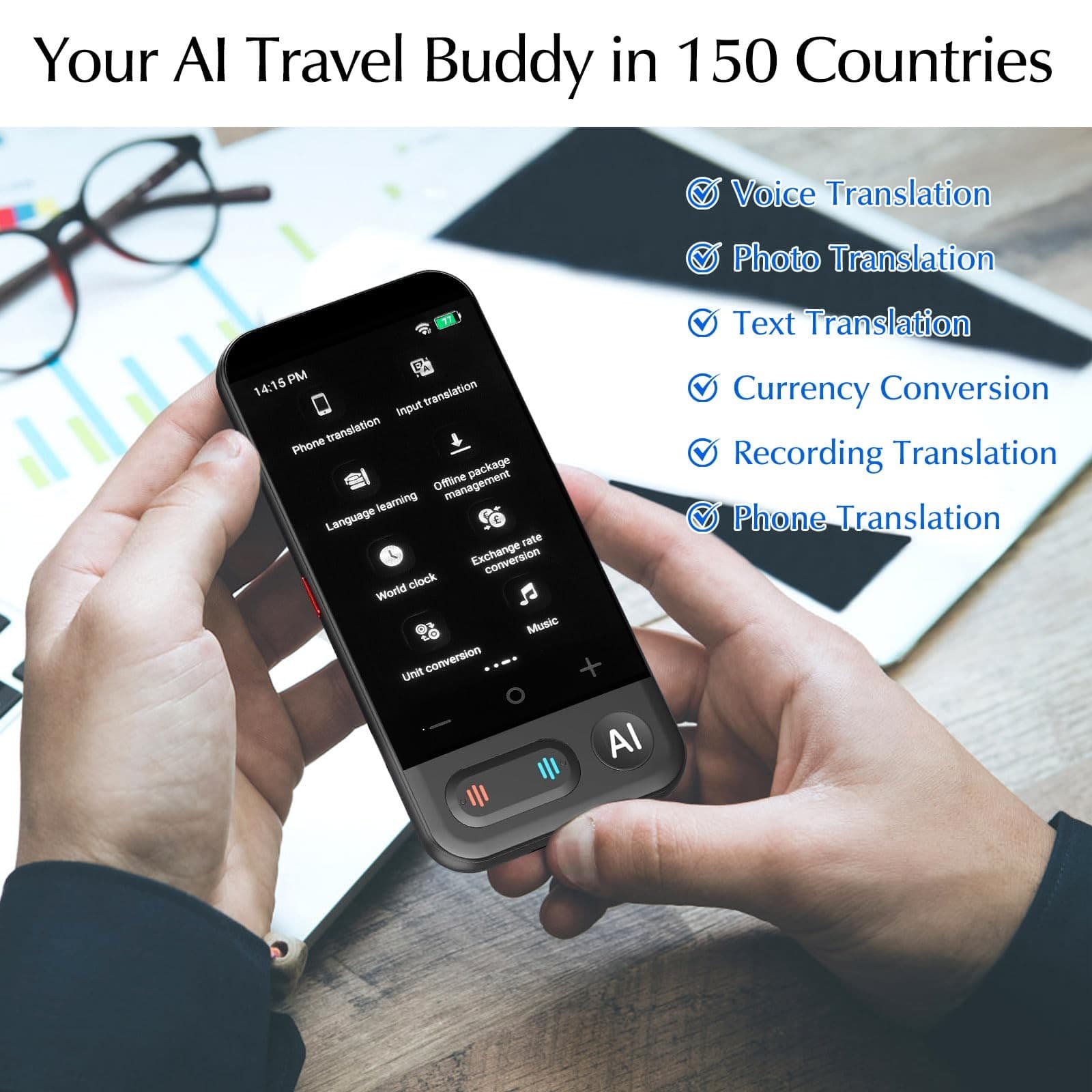 Instant Language Translator Device, 150 Online Translation, 20 Offline Transl... 3