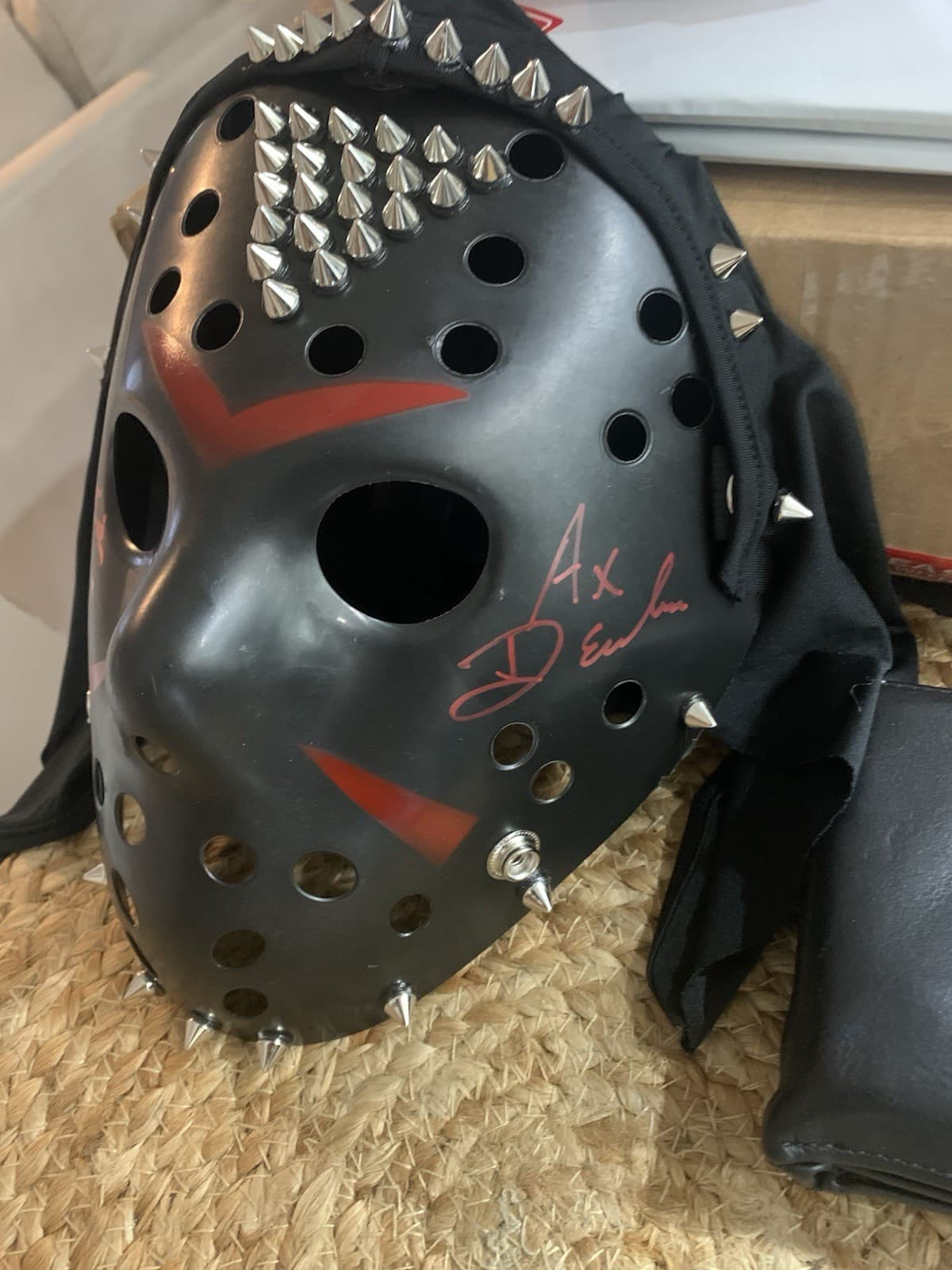 Wwf Demolition signed Replica Mask W/proof Autographed Wwe Ax Smash W/hood 3