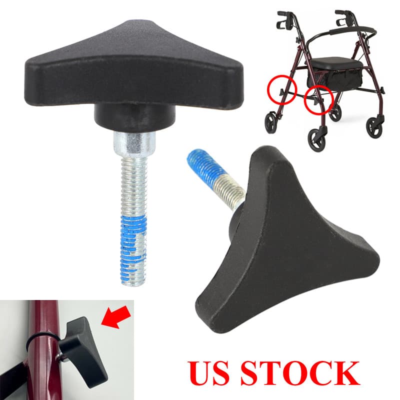 NEW KNOB For WHEEL Assembly, 2 Pk Rollator Parts For Steel Rolling Walker USA