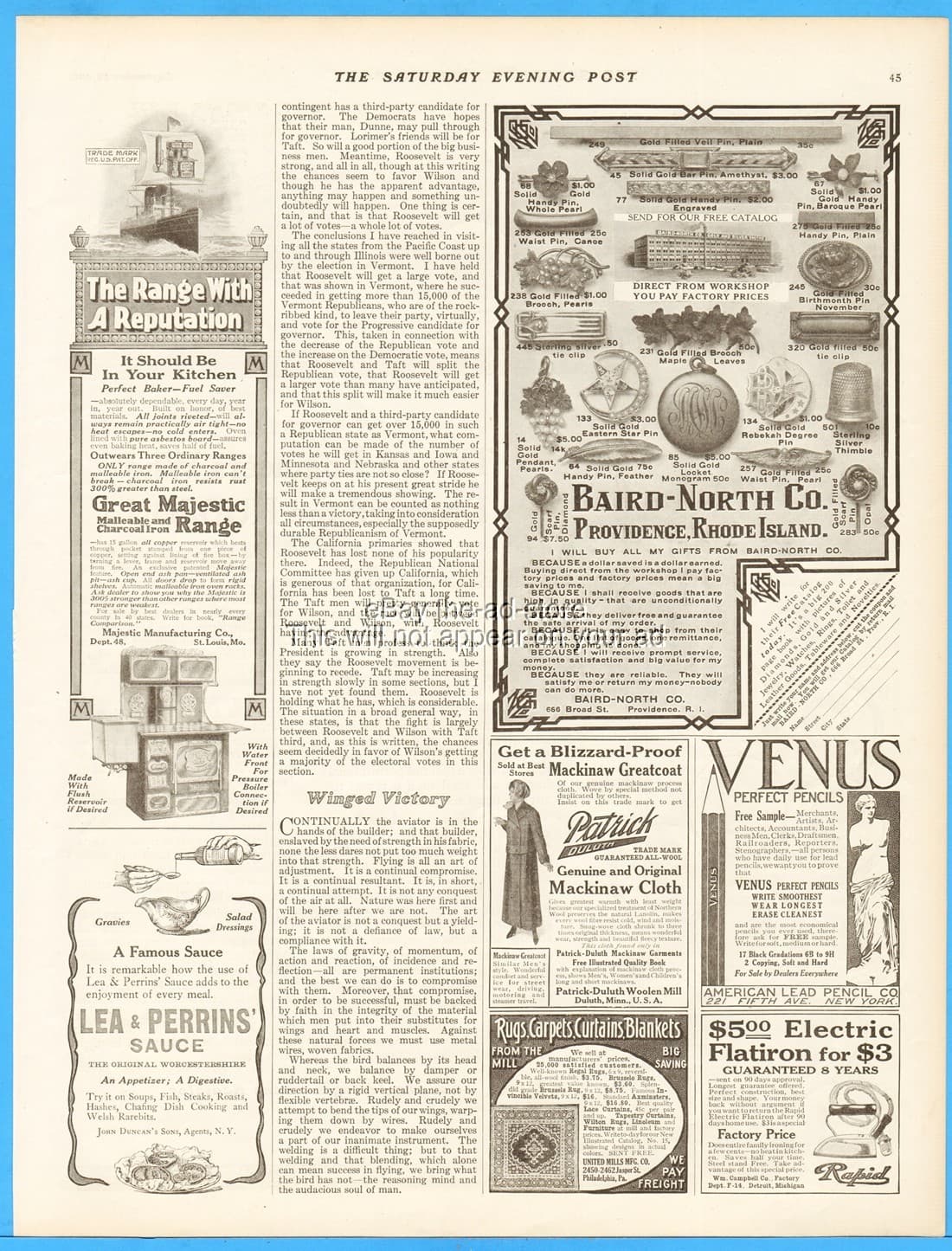 1912 Baird North Co Providence Rhode Island Thimble Scarf Pin Jewelry Ad 2