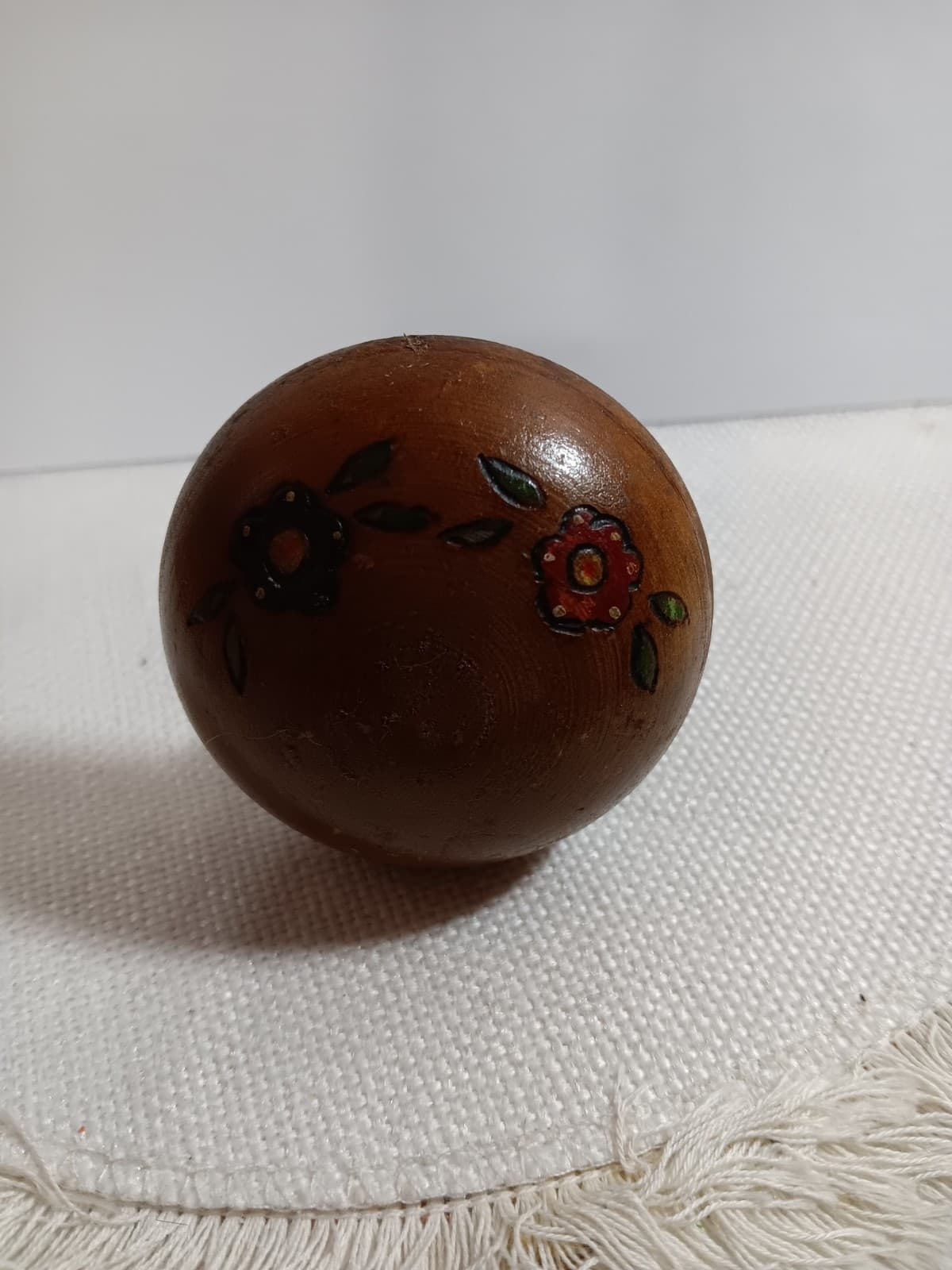 VINTAGE WOODEN FLORAL TREEN DARNING MUSHROOM SOCK MATERIAL REPAIR TOOL SEWING!!! 3