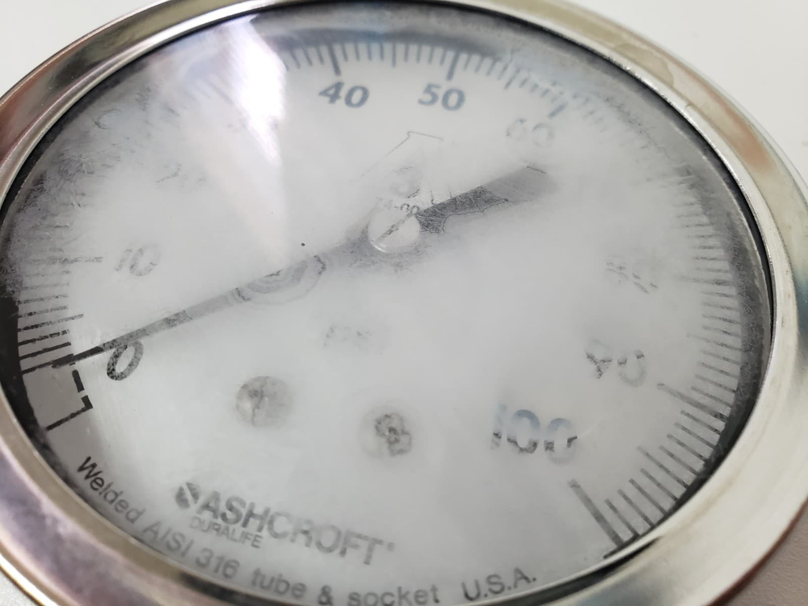 A3 Ashcroft 74-00 Gauge 0-100 PSI 316 Stainless C28 3