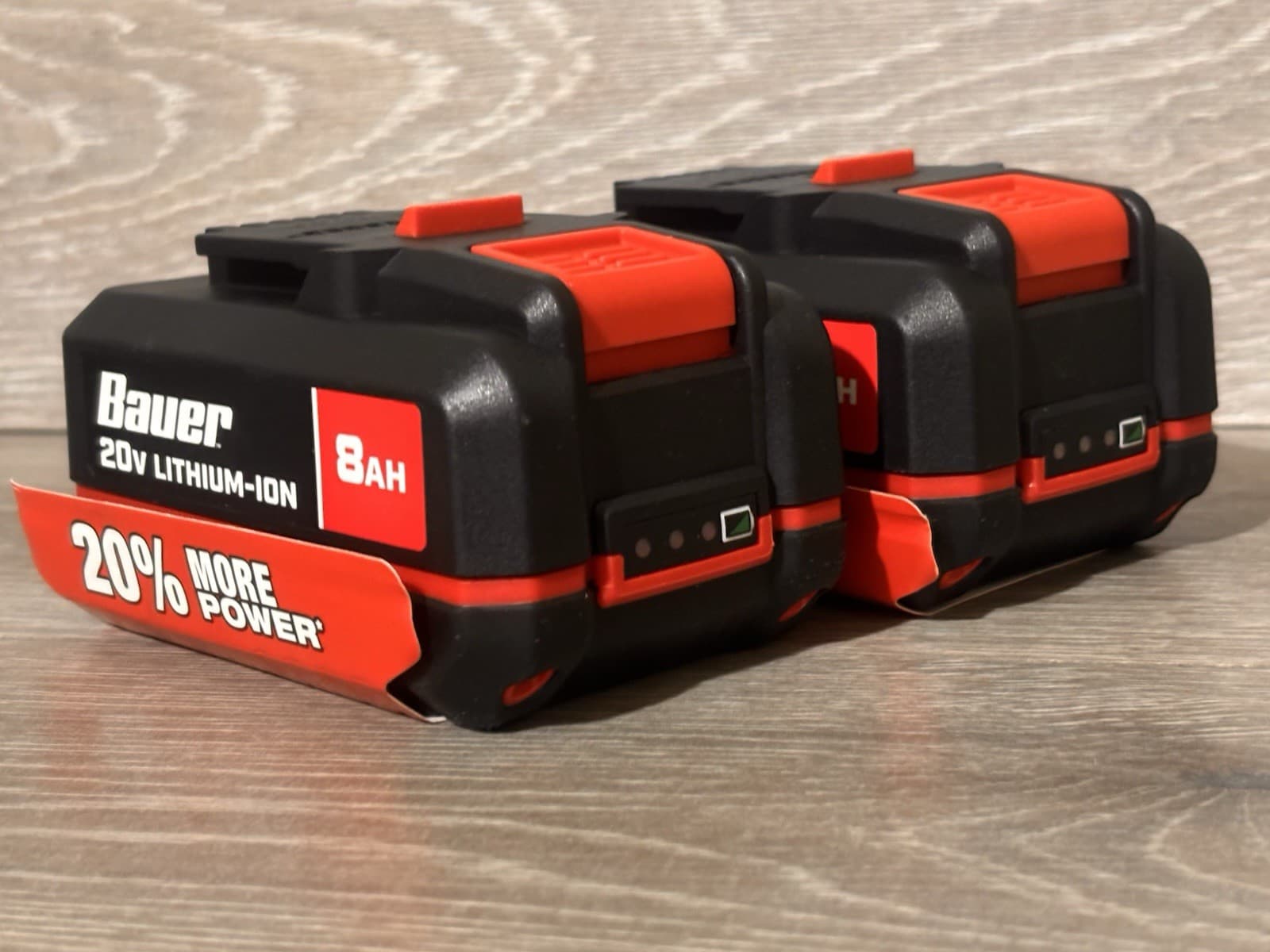 2-Pack BAUER 2108C-B 20V 8AH High-Capacity Lithium-Ion Battery - NEW OPEN BOX 3