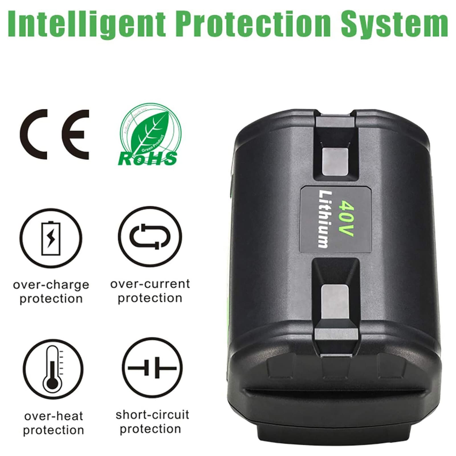 40V 6.0Ah Battery for Ryobi 40 Volt Lithium OP4050 OP40602 OP40261 OP4060 OP4030 5