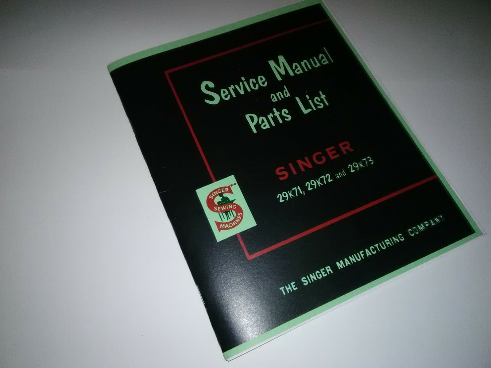 Singer 29K Sewing Machine Service Manual Reproduction (29K71 29K72 29K73)