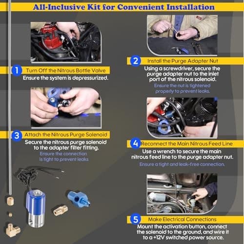 16030-4AN Line Purge Valve Kit, Integrate with Nitrous Systems, Release  6