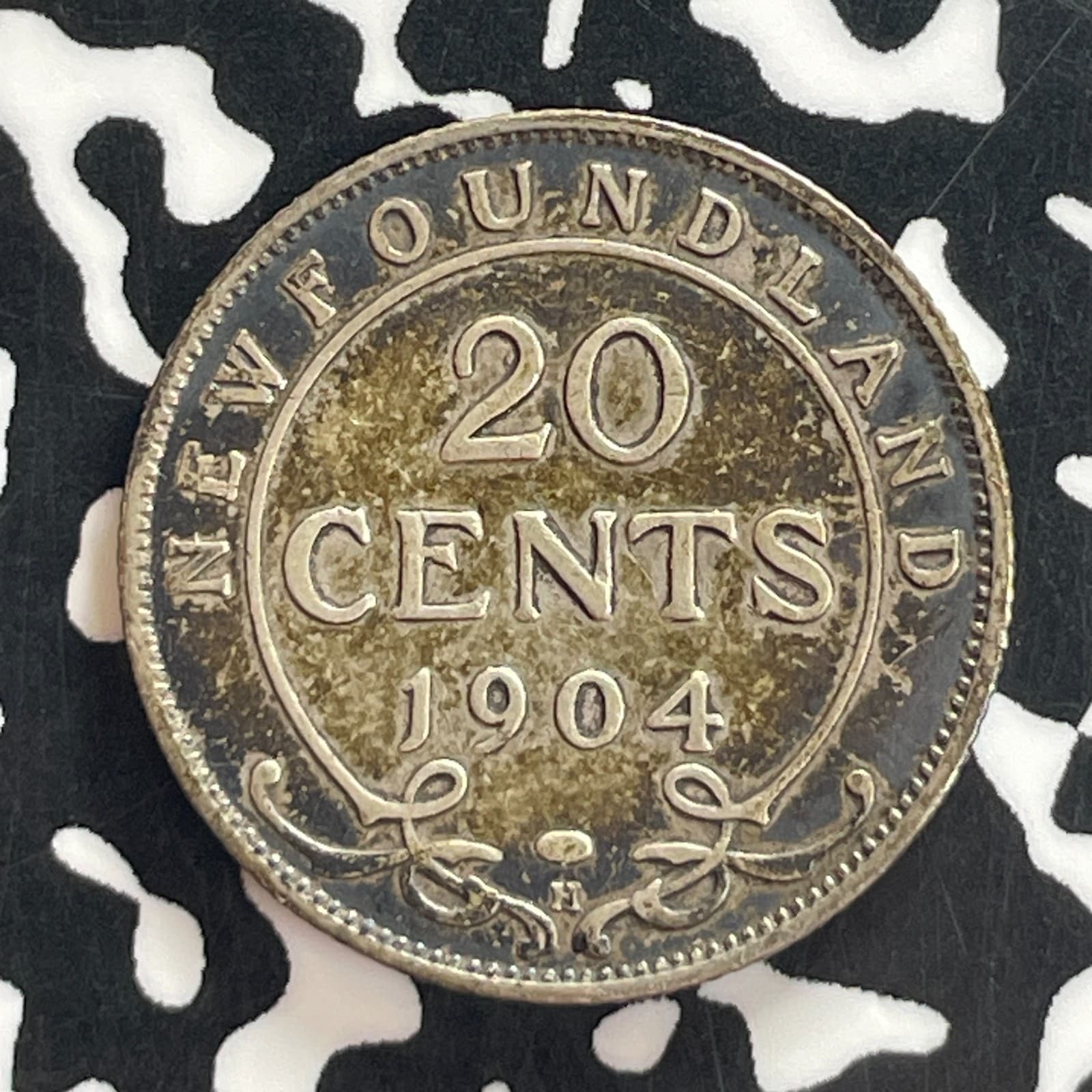 1904-H Newfoundland 20 Cents Lot#T7679 Silver!