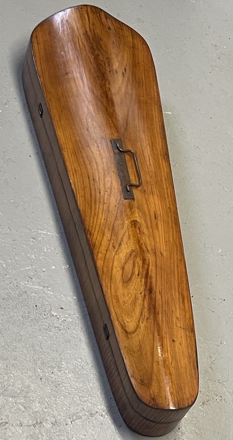 Beautiful 19th Century Violin Case With Banded Veneer. Original Hardware. 2