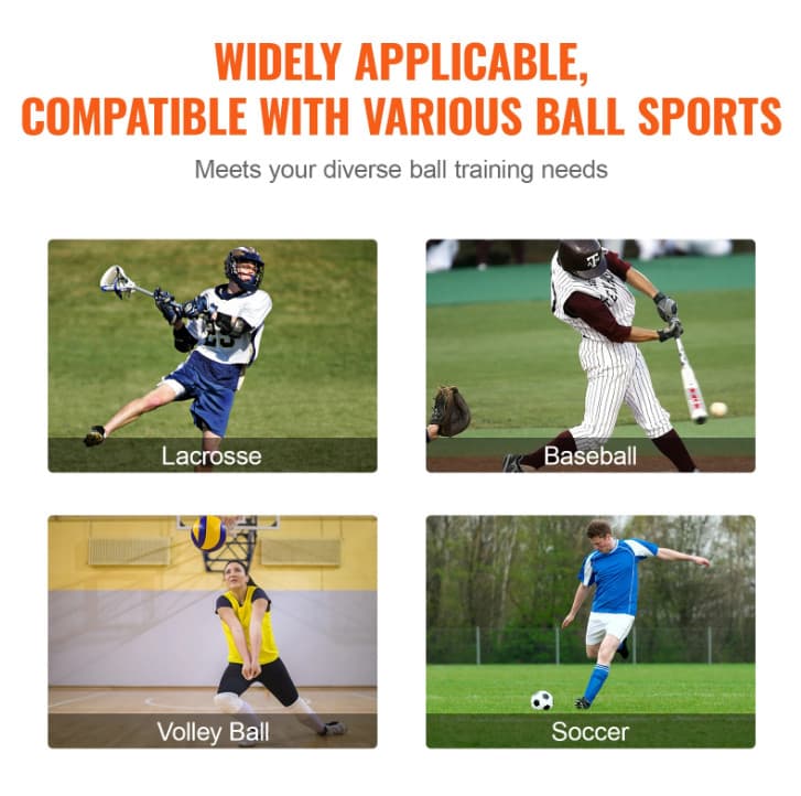 VEVOR Lacrosse Rebounder, 5x7 Ft Volleyball Bounce Back Net, pitchback net 5