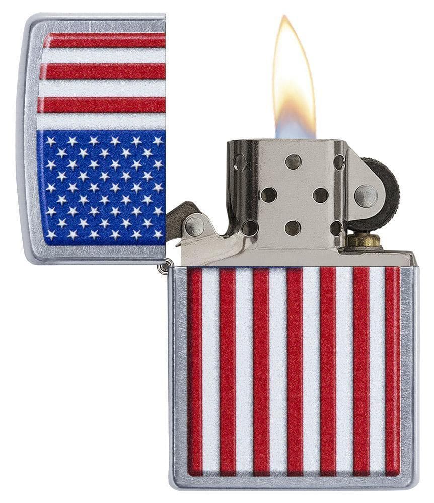 Zippo Windproof American Flag Lighter, Patriotic, 29722, New In Box 2