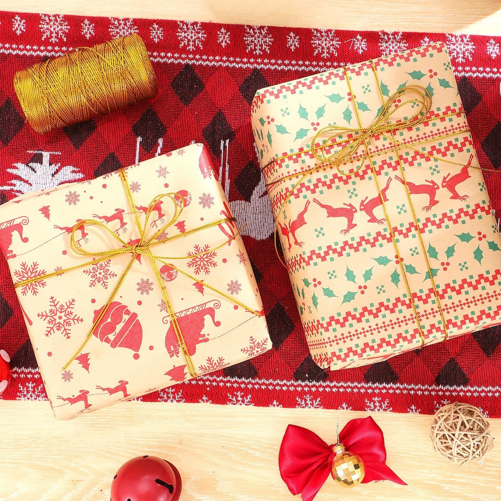 656 Feet/218 Yards Metallic Cord Gold Twine, 1.5 mm Gold Thread String for Br... 4