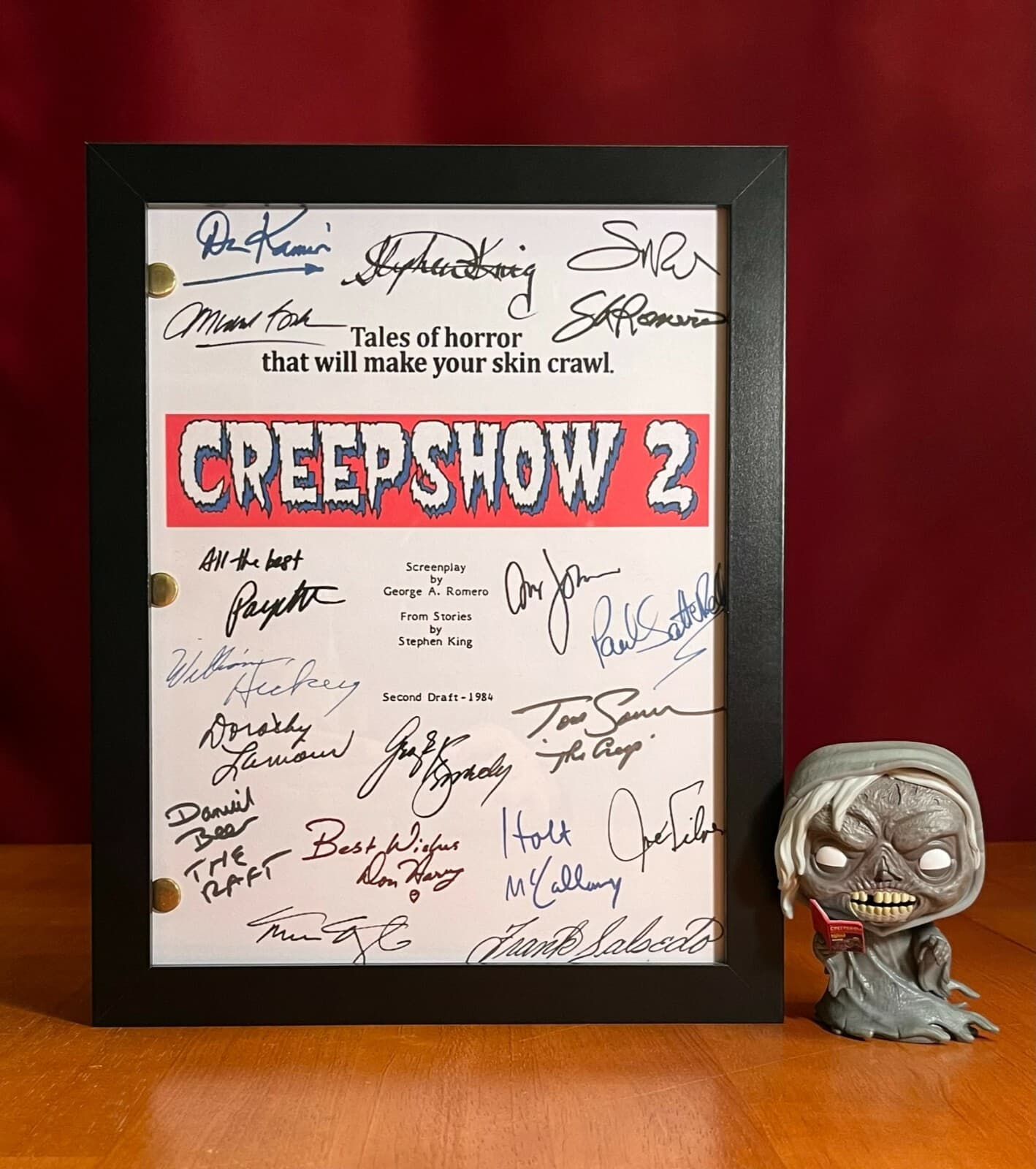 Creepshow 2 Script- 2nd Draft- Includes Pinfall- Cast-Signed- Autograph Reprints 4