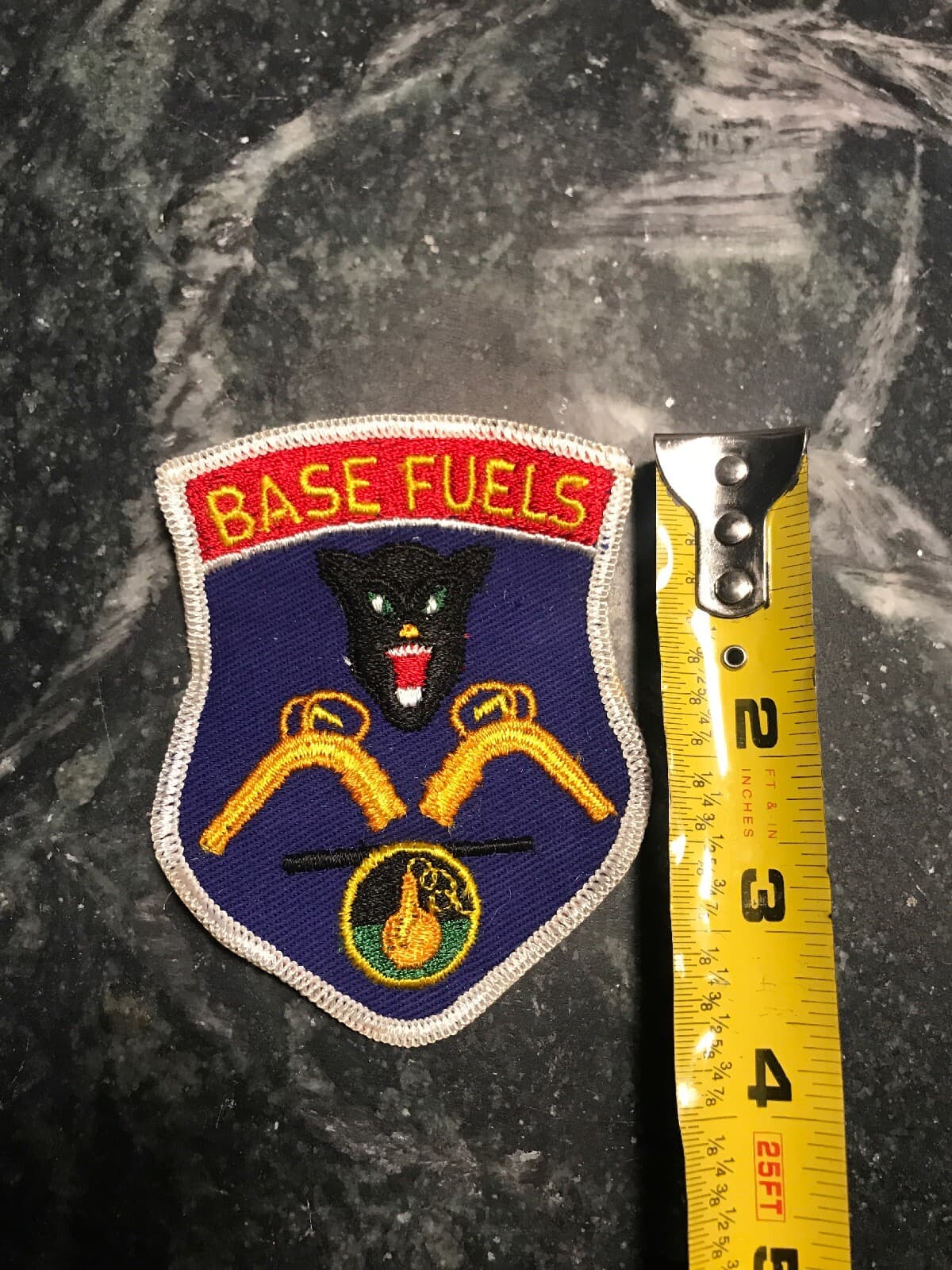Base Fuels US Air Force USAF Squadron Patch Rare Vtg Vietnam 70s 3” Cat 2