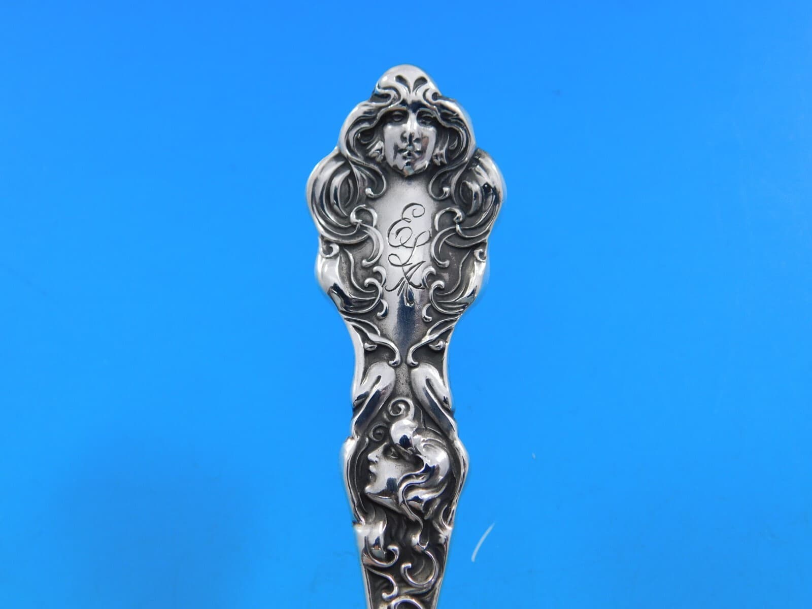 Les Circes by Unger Sterling Silver Teaspoon 5 3/4" Monogrammed Figural Woman 5