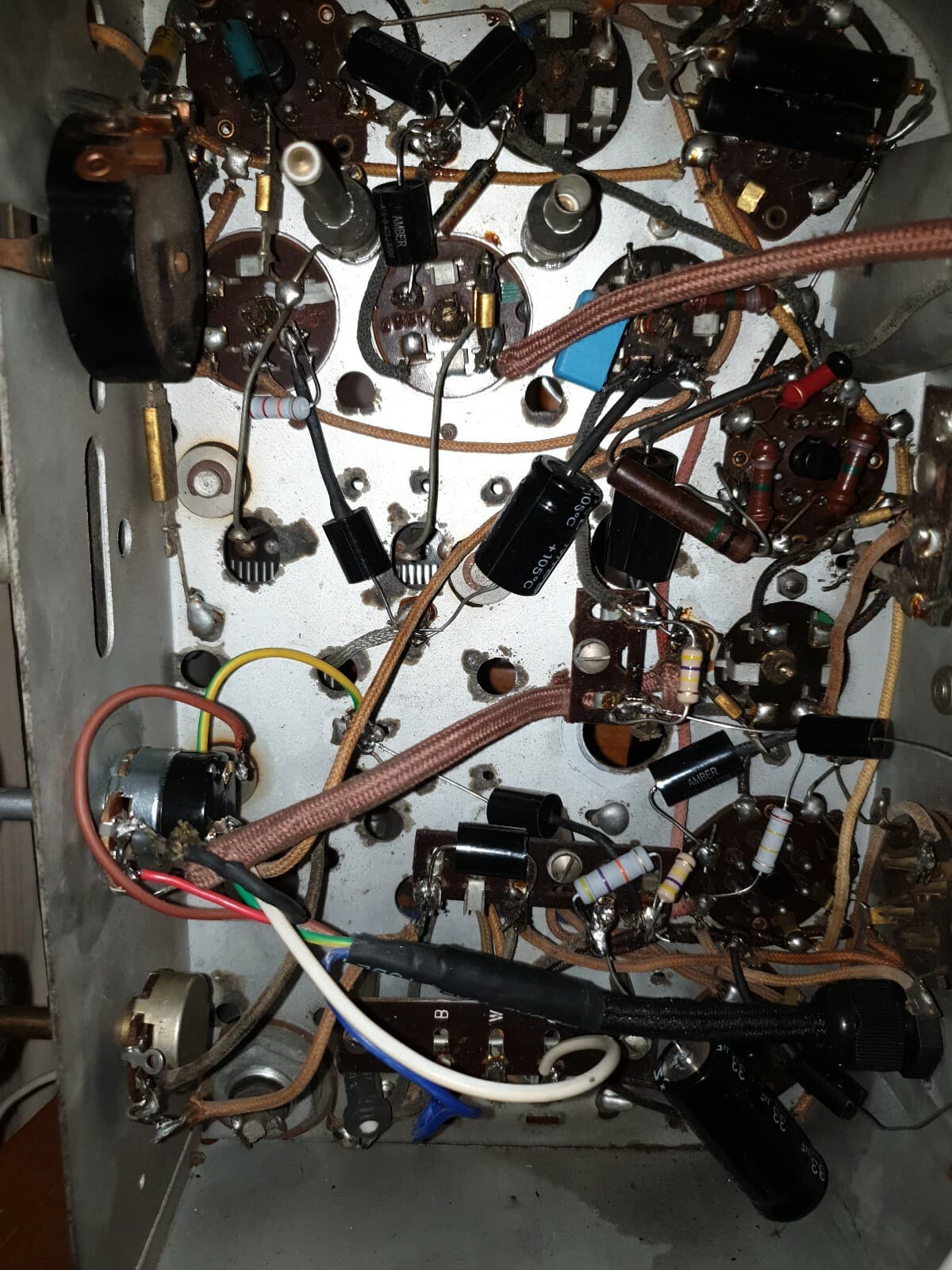 Vintage Radio Black capacitor kit .630 volt 2% tolerance valve radio.LARGER KIT