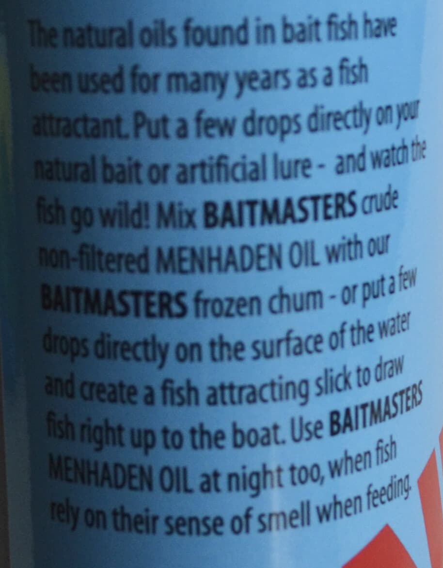 Baitmasters Menhaden Oil Fish Attractant - 8 ounces 5