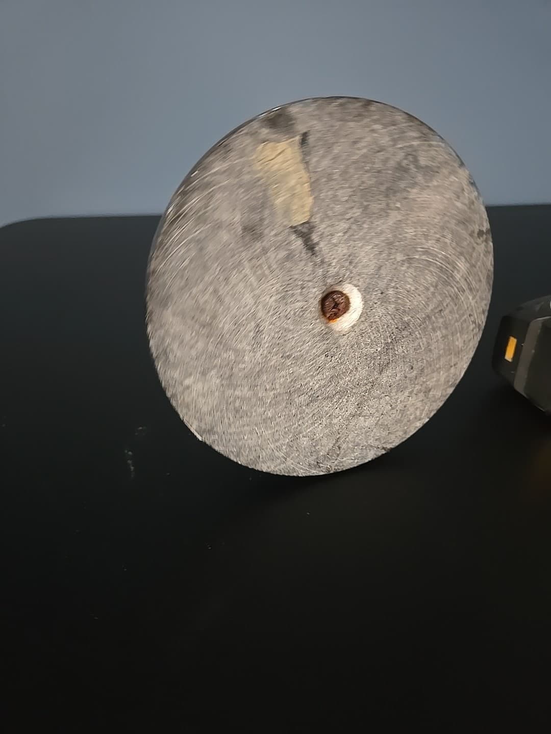 Vintage Black Gray Marble Free Standing Countertop Paper Towel Holder 12 inch 5