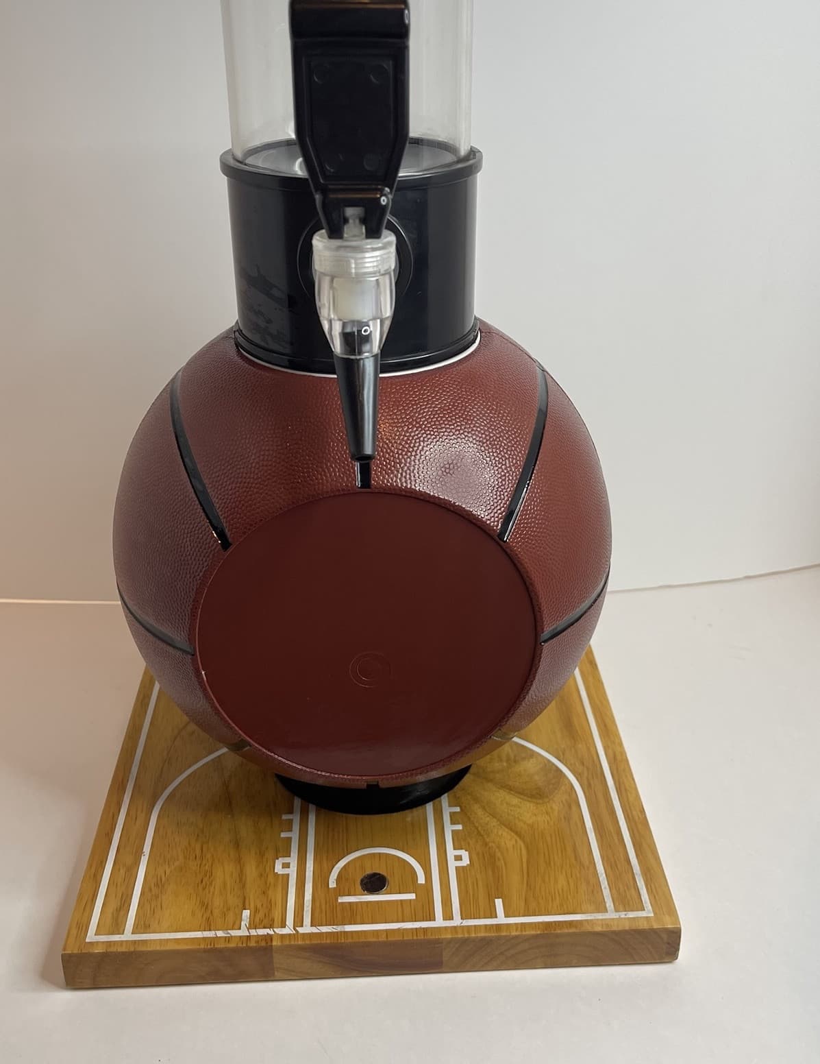 Basketball Beer Tower 100 Ounce Tall Tube Beer Tap 2011 Wooden Base 3