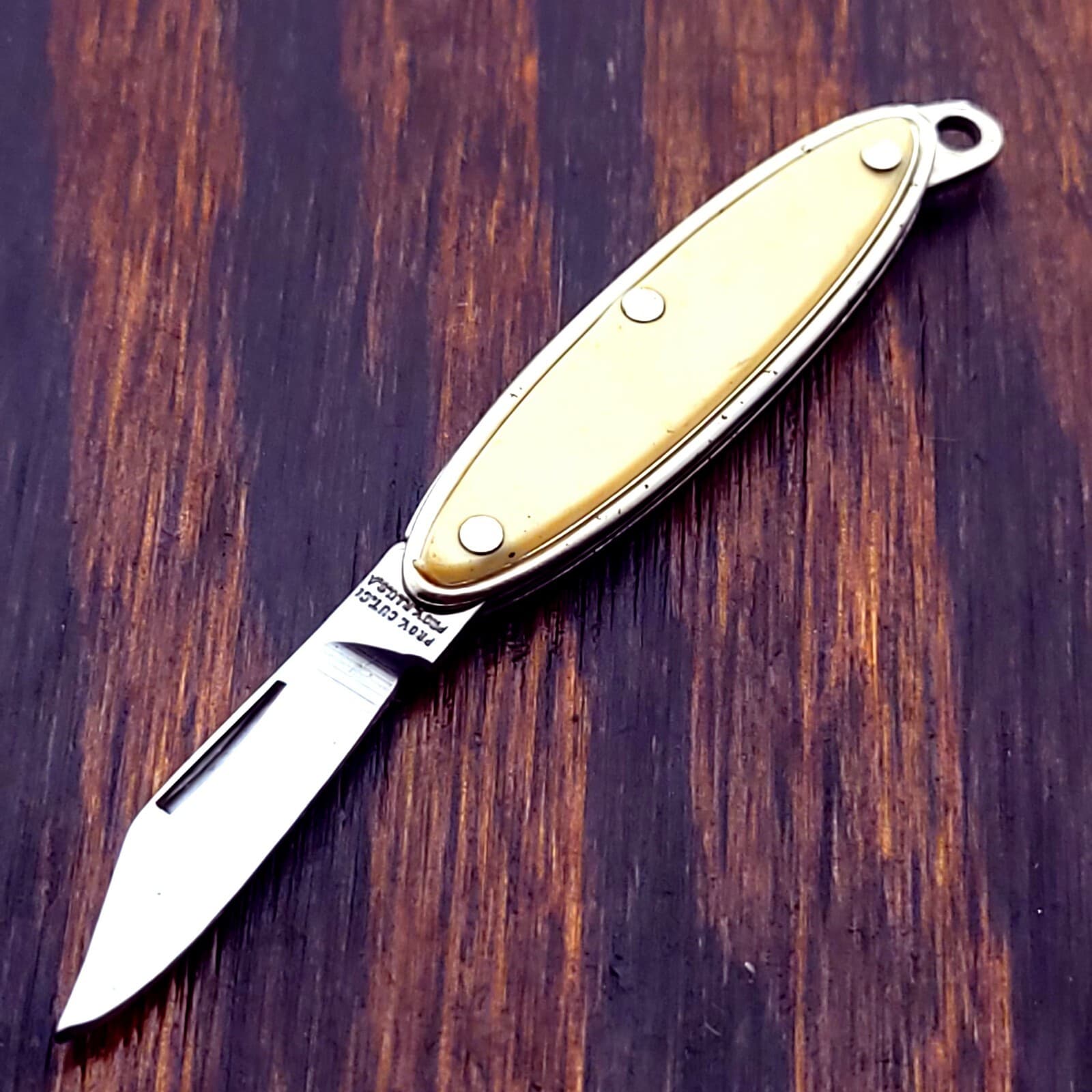 Vintage Prov Cut Co Mini Folding Keychain Knife Made in Usa 3