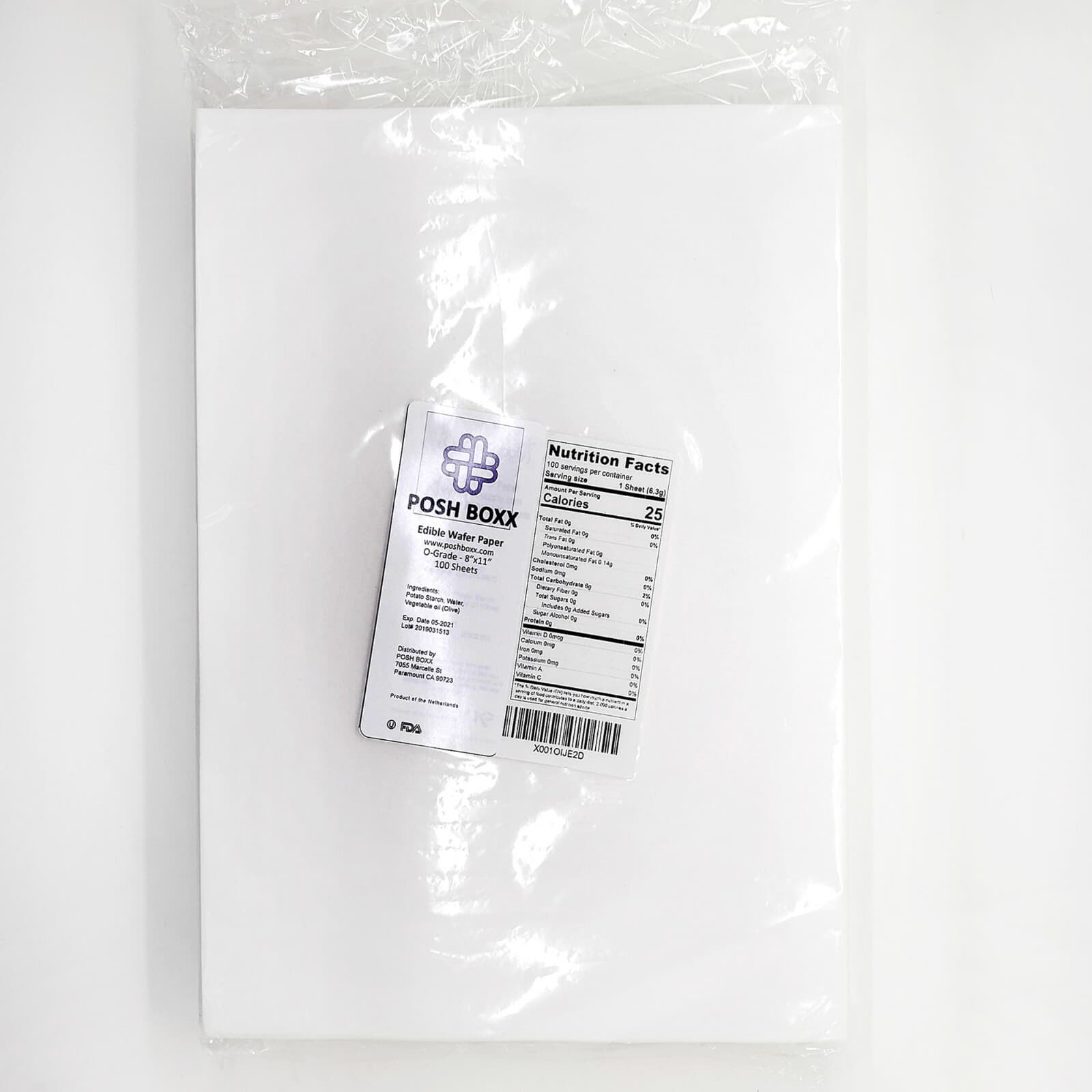 100 pcs WAFER RICE PAPER designed for edible printing w/ edible ink printers 4