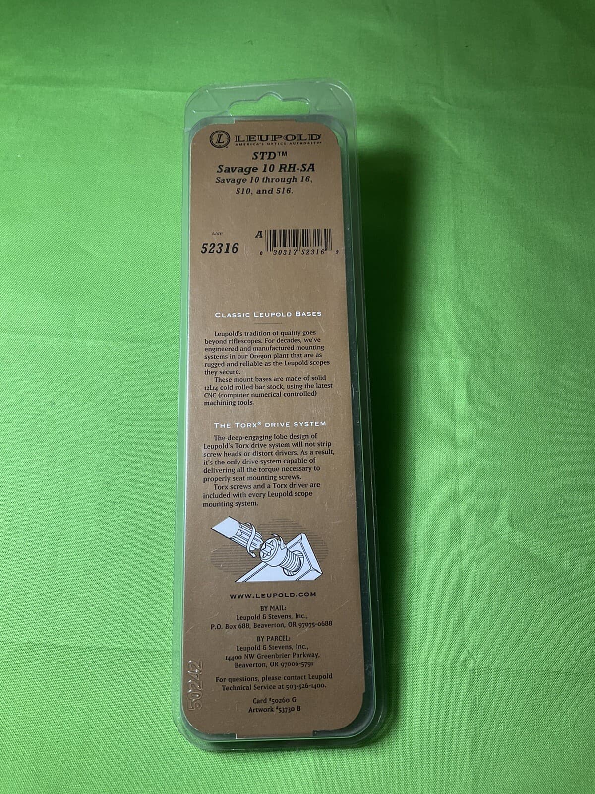 Leupold 52316 scope mount for Savage 10 through 16 RH - SA 3