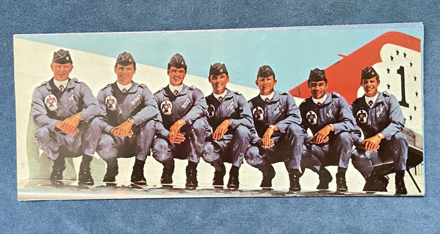 1970s U.S AIR FORCE THUNDERBIRDS Team F-4E Jet Planes SIGNED By 6 Pilots USAF 2