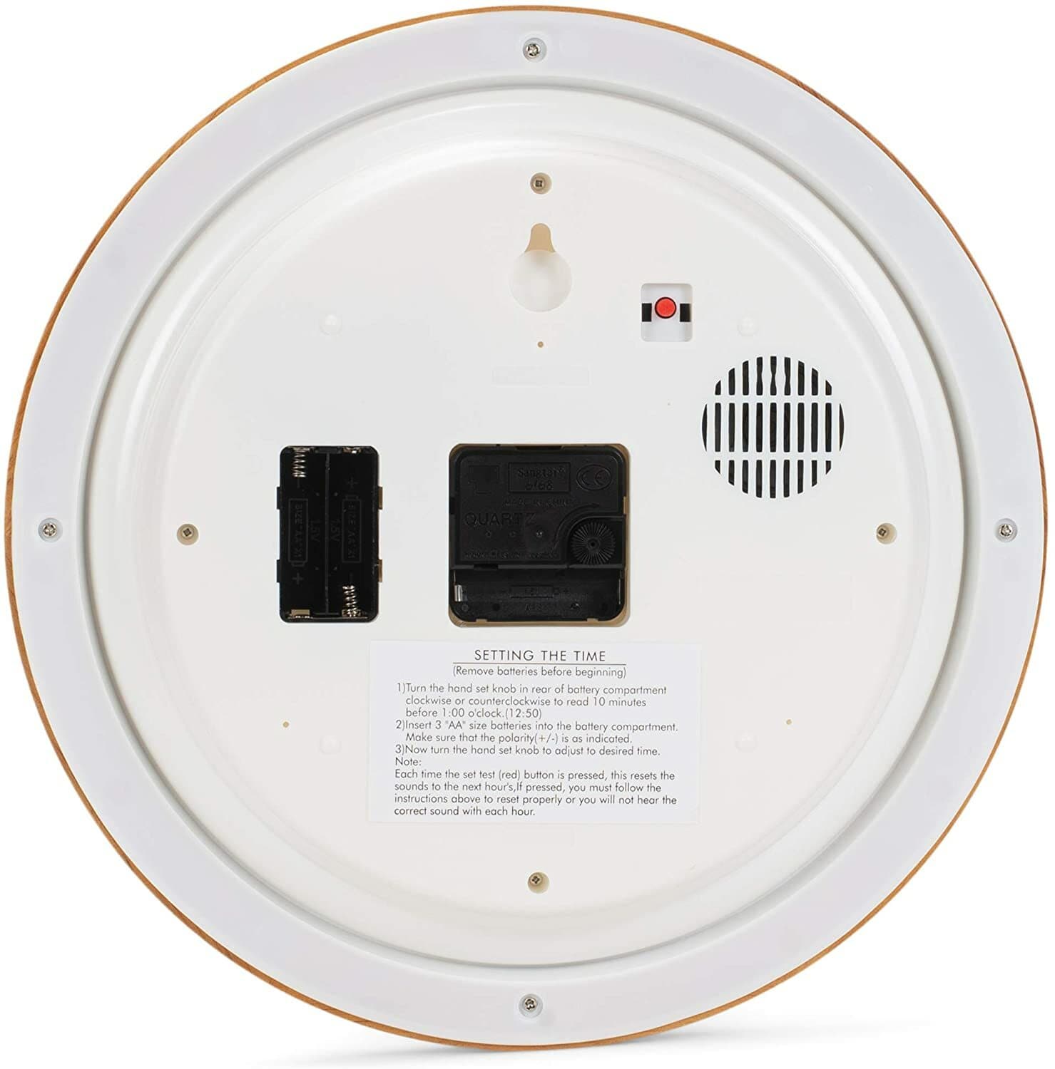 Audubon Society Singing Bird Wall Sound Clock, 13 Inch, Green 2