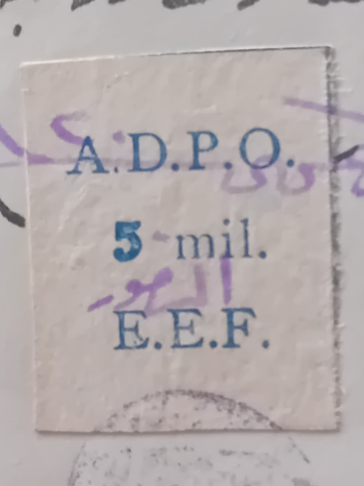 HEDJAZ RAILWAY SYRI AN ARAB GOV. & IMPERF A.D.P.O 5 MIL MORE IN DESCRIPTION 1920 3