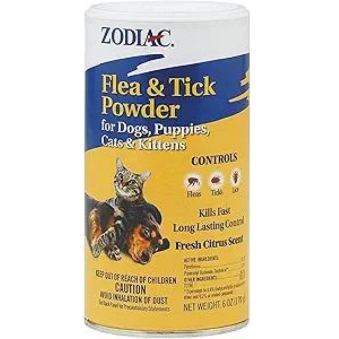 Zodiac Flea & Tick Powder with Shaker Top for Dogs Puppies Cats & Kittens 6 oz 2