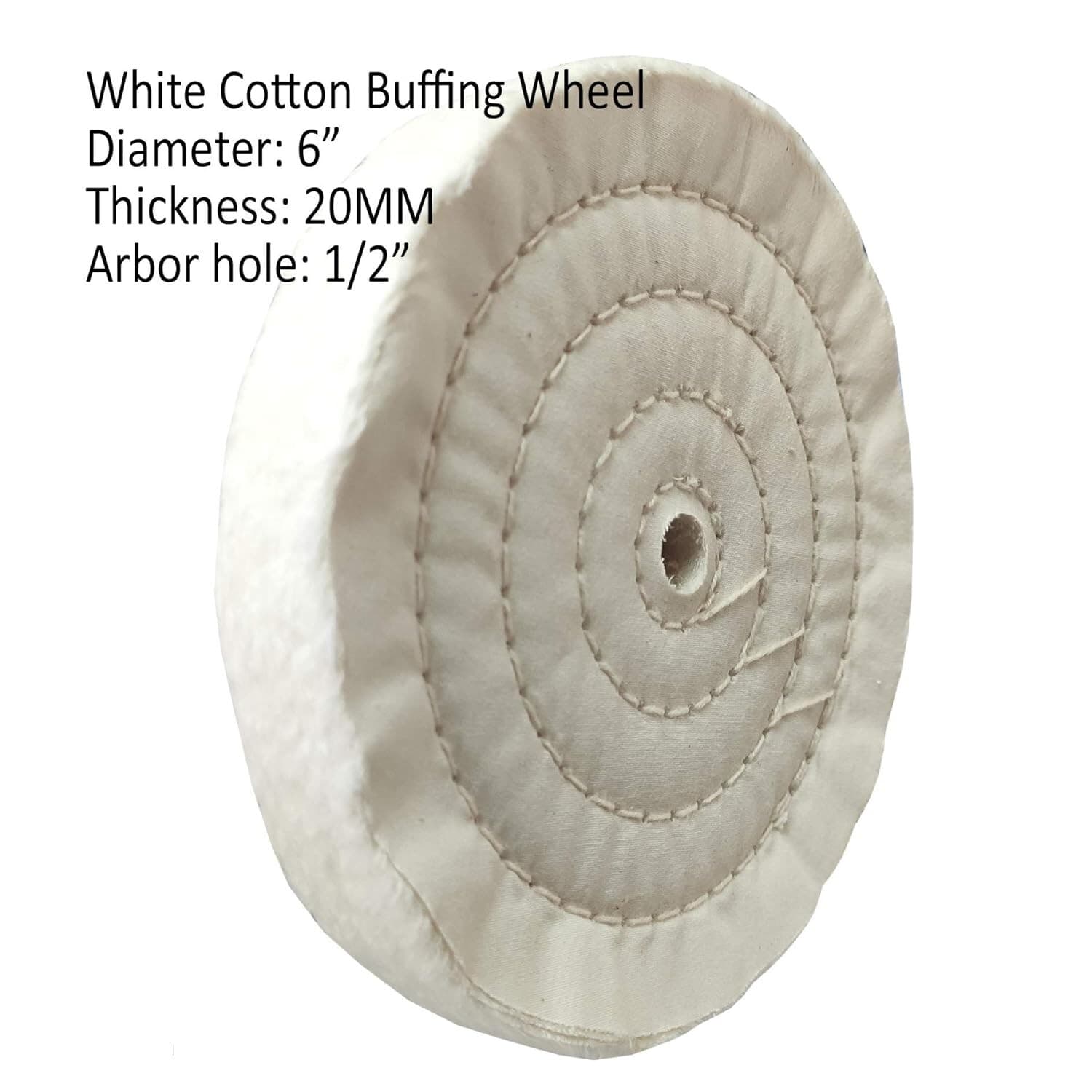 Rueda pulidora de 6" con kit de compuesto para pulir joyas y metales blandos NEW 3